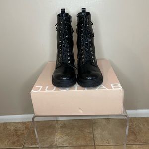 Black Combat Boots Size 12